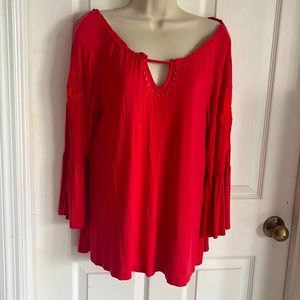 Cable&gauge red long sleeves top
